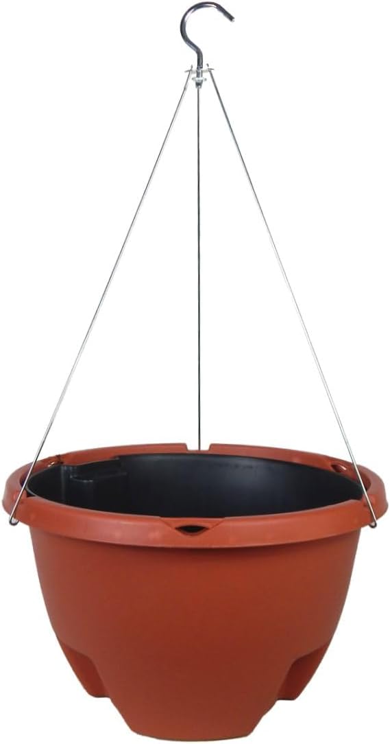 The Weekender 16 "Self Watering Hanging Planter Terracotta Colored (3 Pack)