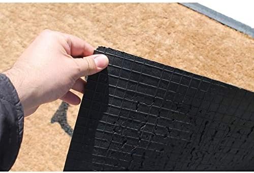 1 Piece 30" x 48" All Seasons Casual Slip Resistant Rubber Coir Doormat, Classic Rectangle Shape Letter A Double Monogrammed Doormat, Modern & Contemporary Durable Natural Brown Black Outdoor Rug