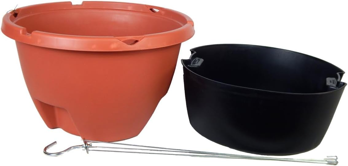 The Weekender 16 "Self Watering Hanging Planter Terracotta Colored (3 Pack)