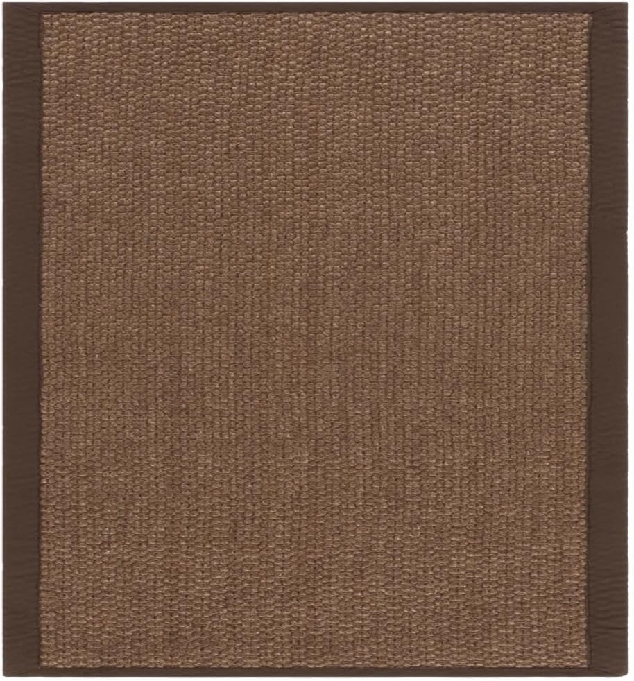 SAFAVIEH Area Rug 5x8 - Natural Fiber Collection - Natural Brown, Sisal, Woven Design with Border (NF525B)