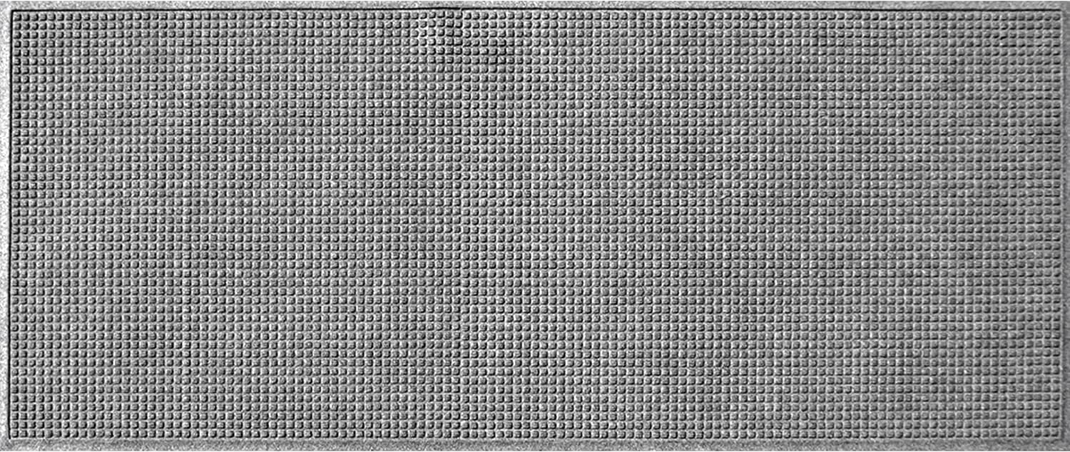 Bungalow Flooring Waterhog Door Mat, 4' x 6' Made in USA, Durable and Decorative Floor Covering, Skid Resistant, Indoor/Outdoor, Water-Trapping, Squares Collection, Charcoal