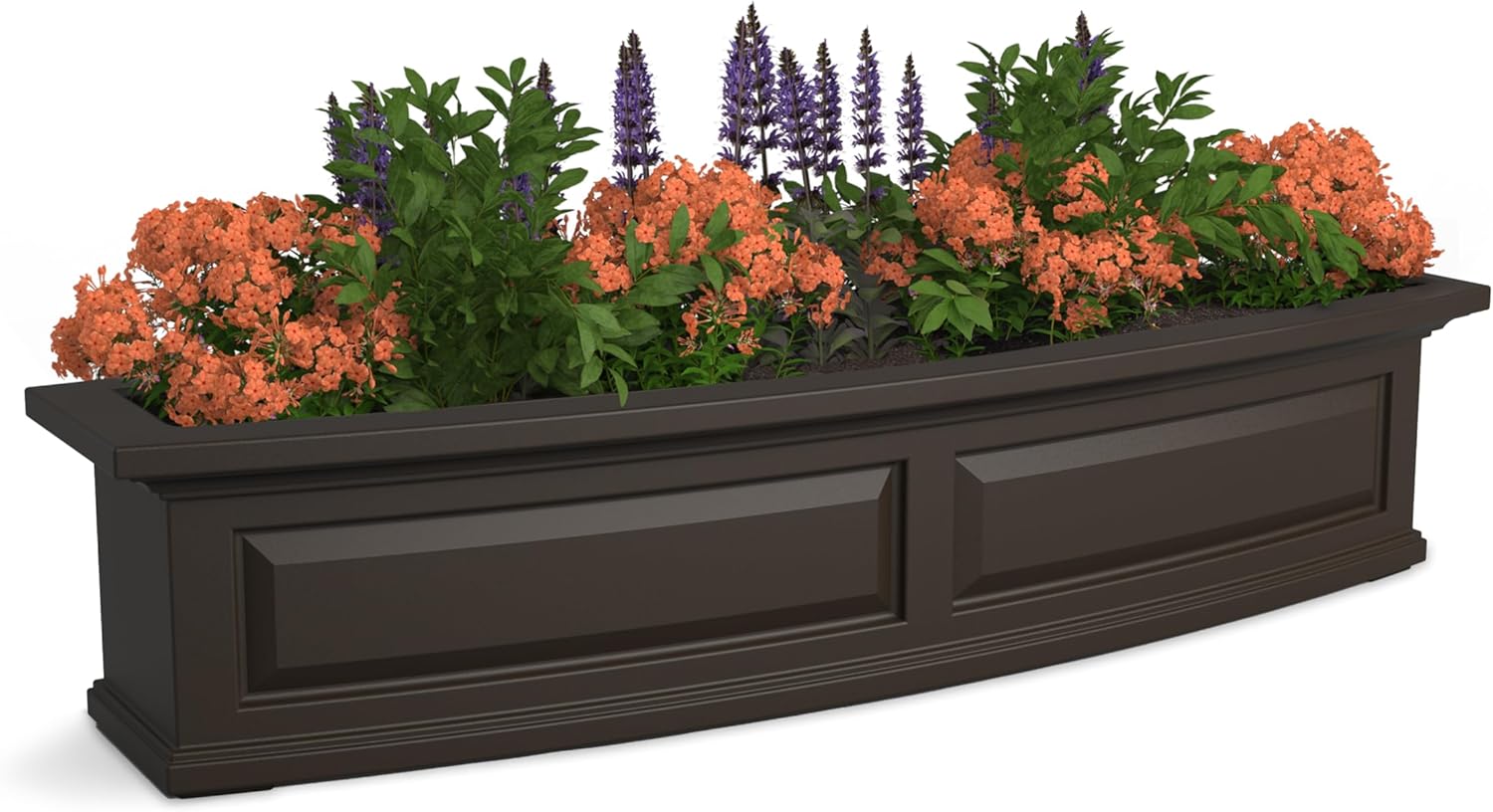 Mayne Nantucket 5-Foot Window Box – Self-Watering, Weather-Resistant Planter for Flowers – Durable Design for Outdoor Use, Perfect for Windows