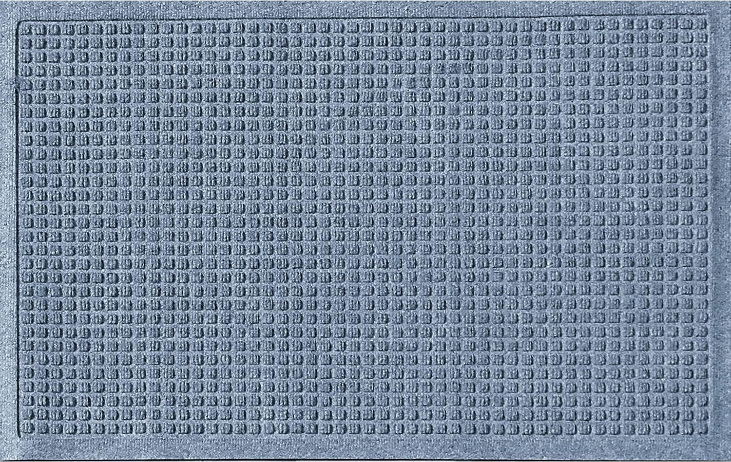 Bungalow Flooring Waterhog Door Mat, 4' x 6' Made in USA, Durable and Decorative Floor Covering, Skid Resistant, Indoor/Outdoor, Water-Trapping, Squares Collection, Charcoal
