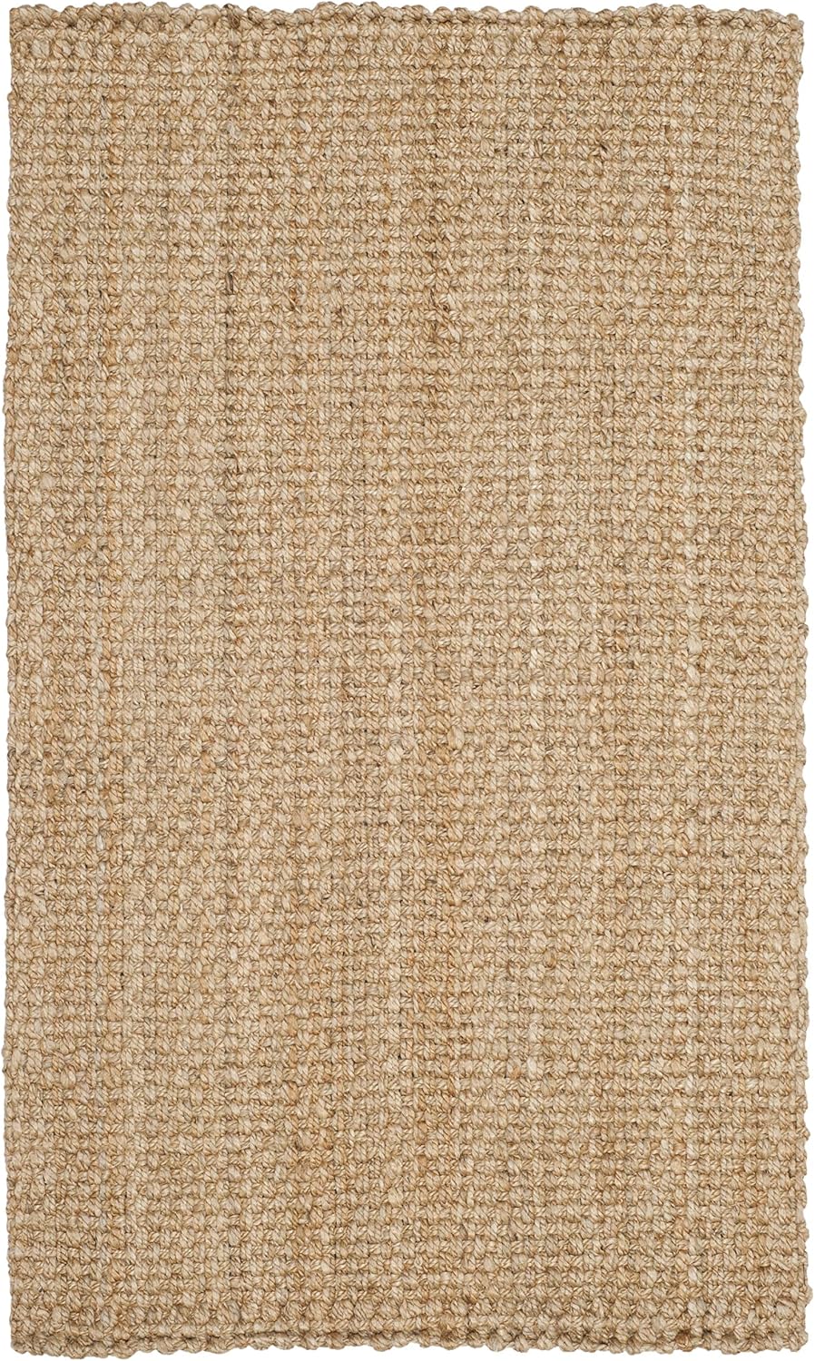 SAFAVIEH Area Rug 8x10 - Natural Fiber Collection - Large - Natural Brown, Handmade Jute, Basketweave Pattern (NF401A)