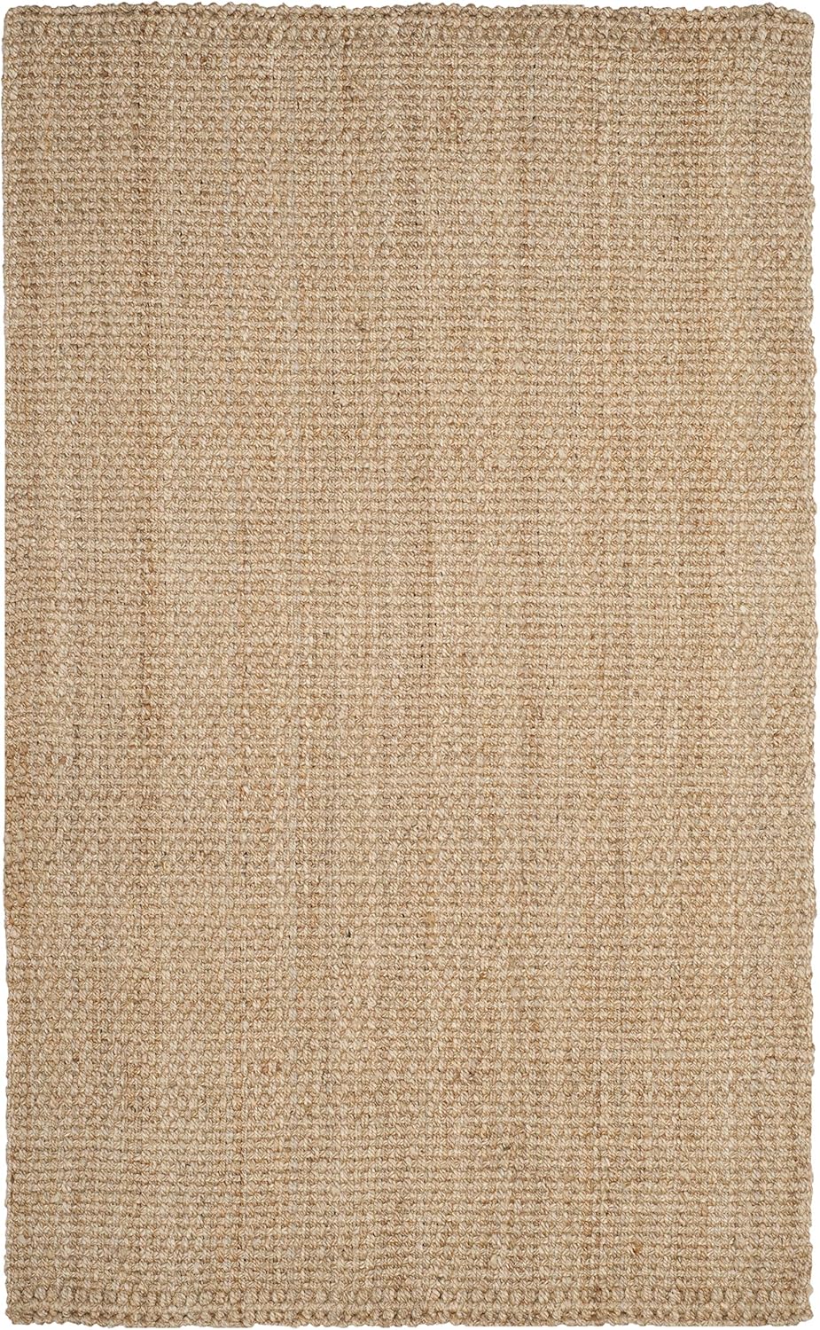 SAFAVIEH Area Rug 8x10 - Natural Fiber Collection - Large - Natural Brown, Handmade Jute, Basketweave Pattern (NF401A)