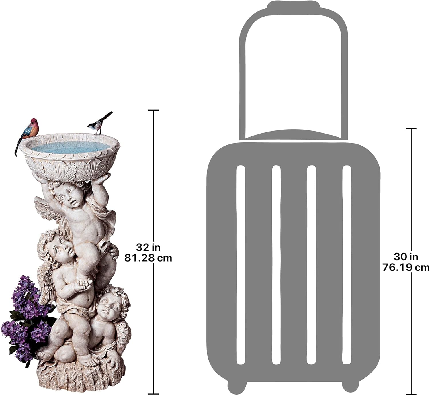 Design Toscano Three Cherubs with Urn Statue