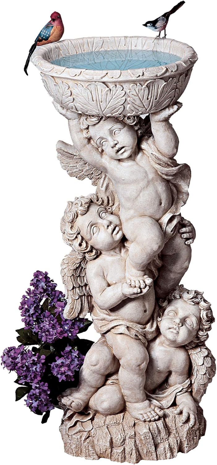 Design Toscano Three Cherubs with Urn Statue