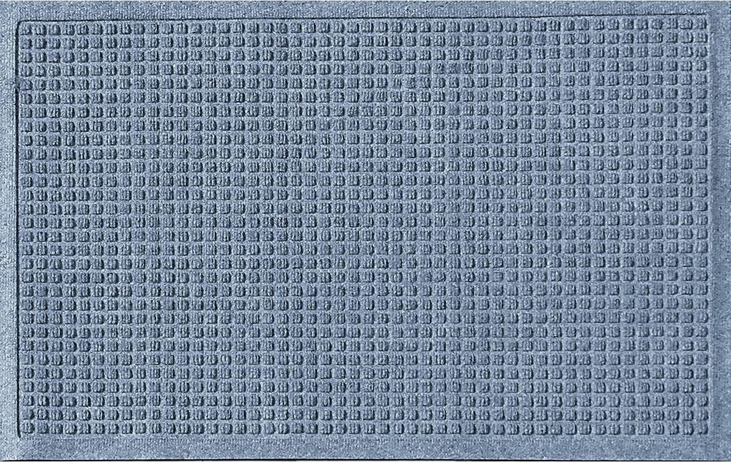 Bungalow Flooring Waterhog Door Mat, 4' x 6' Made in USA, Durable and Decorative Floor Covering, Skid Resistant, Indoor/Outdoor, Water-Trapping, Squares Collection, Charcoal