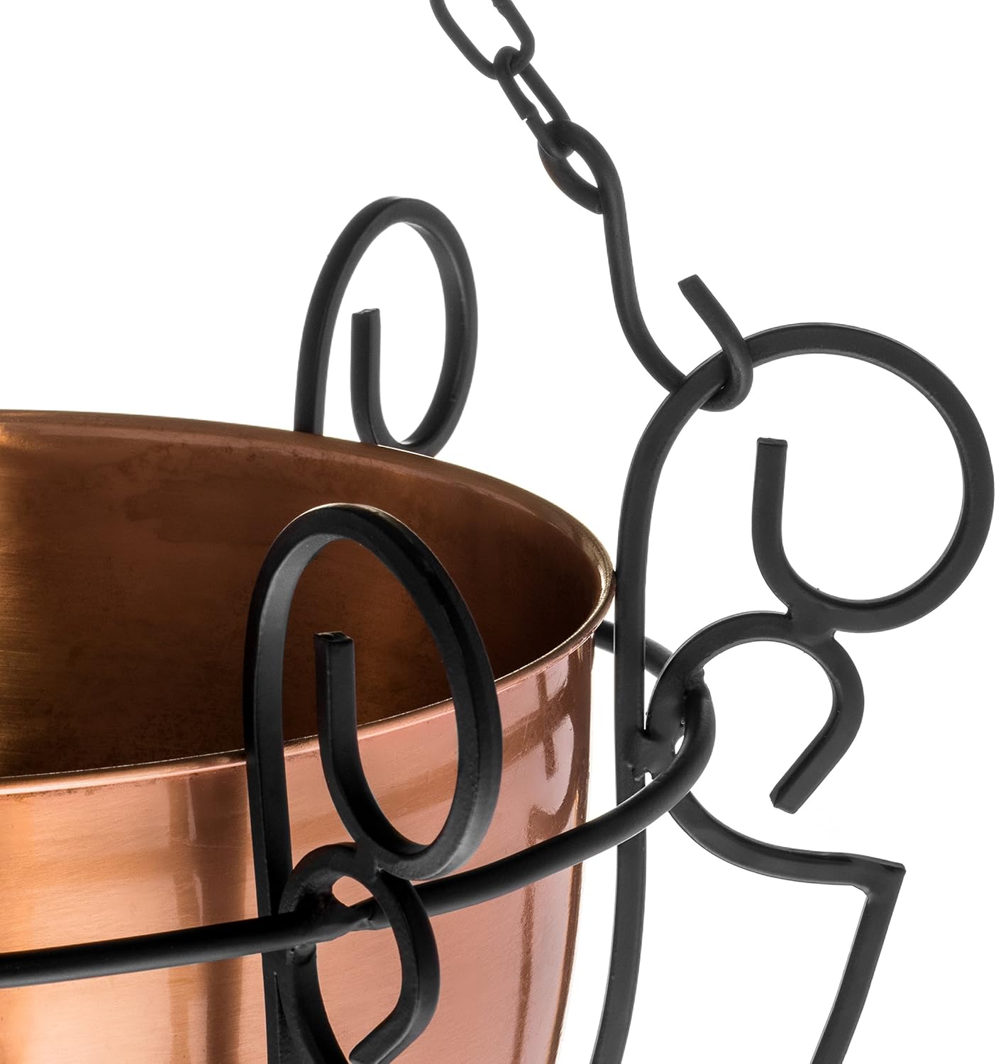 H Potter Hanging Copper Patio Garden Flower Planter Basket GAR254